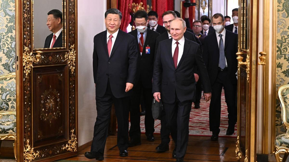Xi Jinping visita Moscú, en marzo de 2023.