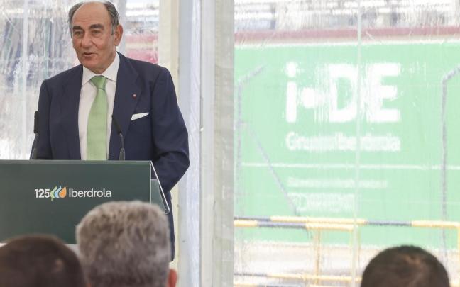 El presidente ejecutivo de Iberdrola, Ignacio Sánchez Galán, este martes durante su intervención
