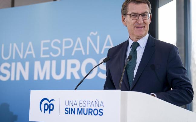Alberto Núñez Feijóo hizo ayer balance del año 2023 en una rueda de prensa.