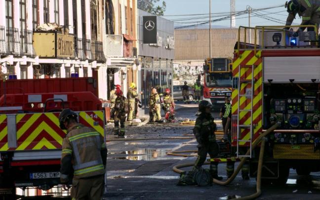El incendio ocurrido esta madrugada en una zona de ocio en Murcia.