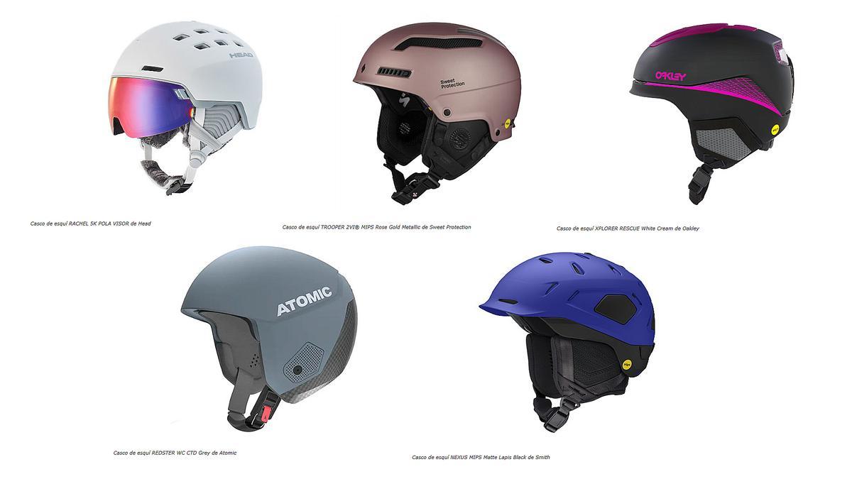 Cascos de distintas marcas con tecnología MIPS.