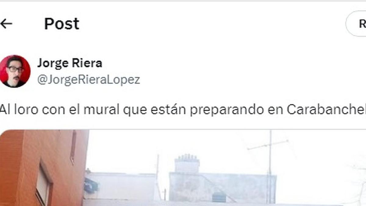 El post que muestra el mural.