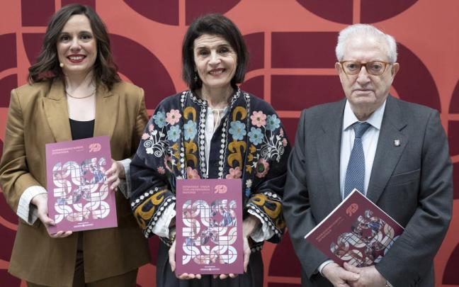 La consejera Nerea Melgosa en la presentación de la Estrategia Vasca con las Personas Mayores 2026-2029.