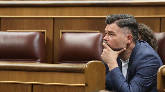 El diputado de ERC, Gabriel Rufián, durante una sesión de control al Gobierno.