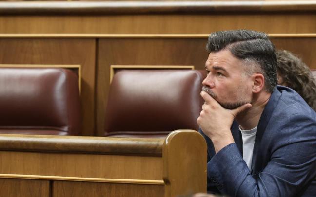 El diputado de ERC, Gabriel Rufián, durante una sesión de control al Gobierno.