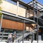 El nuevo albergue de peregrinos situado en el antiguo depósito de aguas de Zabalbide