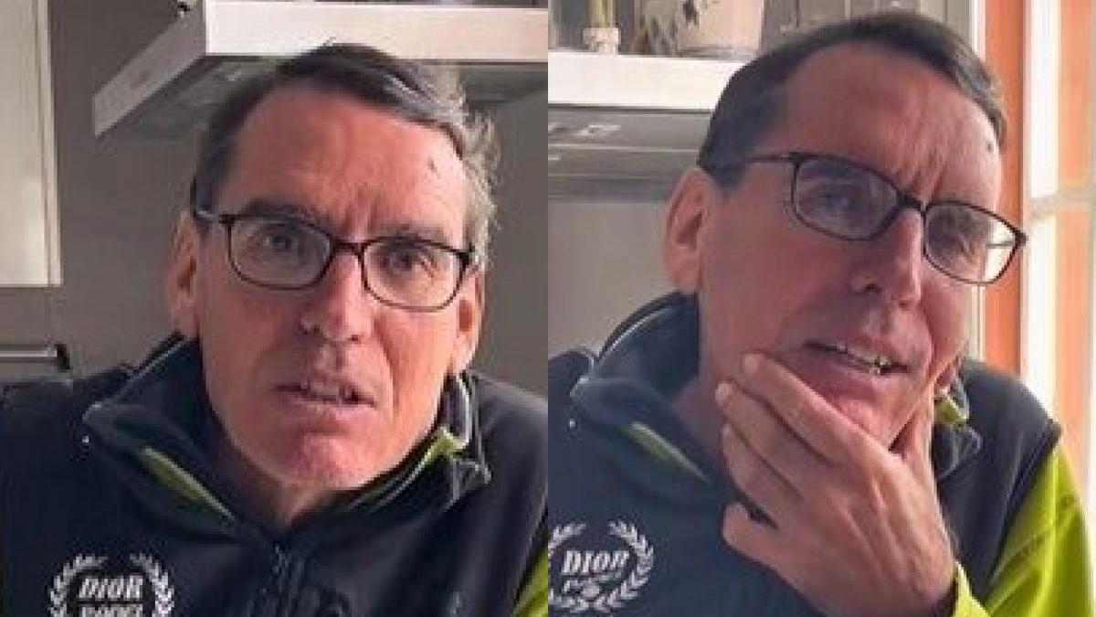 El padre de María en el vídeo viral de TikTok.