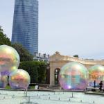Preparativos y montaje para la 'Noche blanca' en Bilbao.