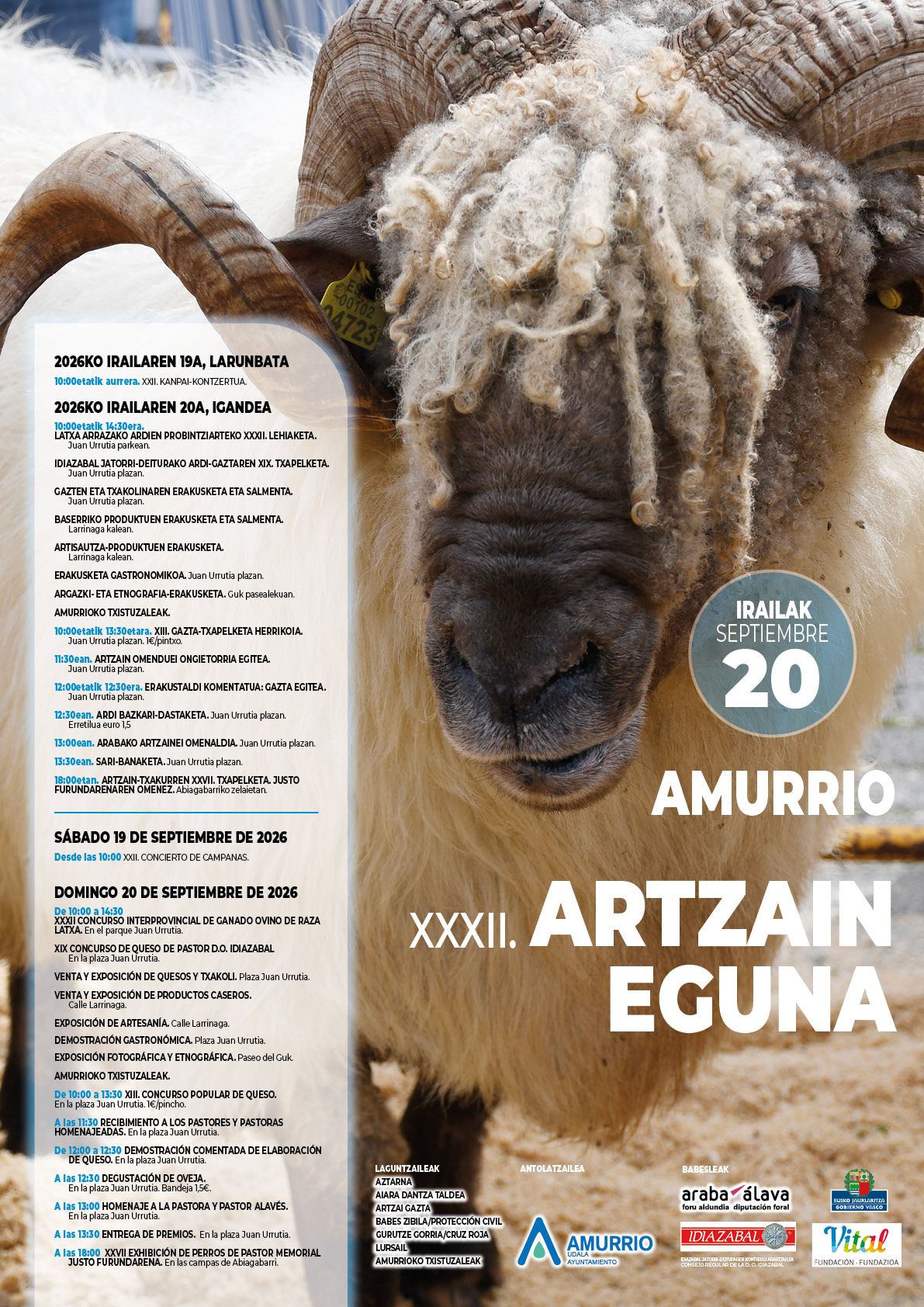 Programa del Artzain Eguna 2026 en Amurrio