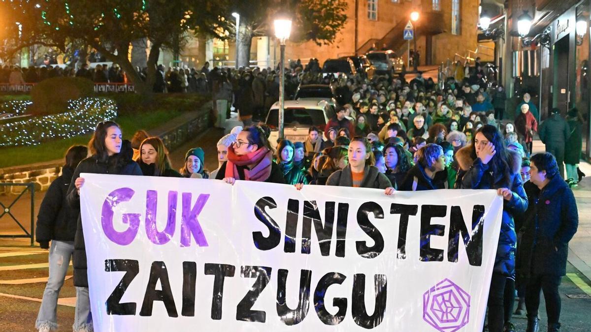 Manifestación en contra de las agresiones sexuales.