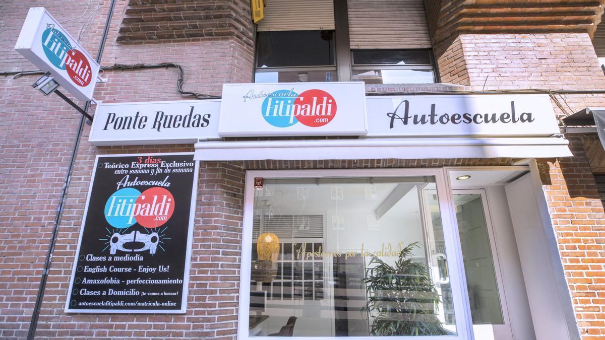 Imagen de la Autoescuela Fitipaldi, en Madrid