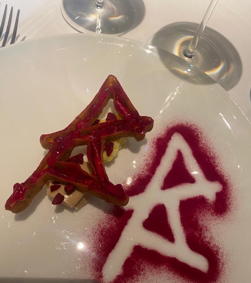 Un plato de el restaurante Arzak.