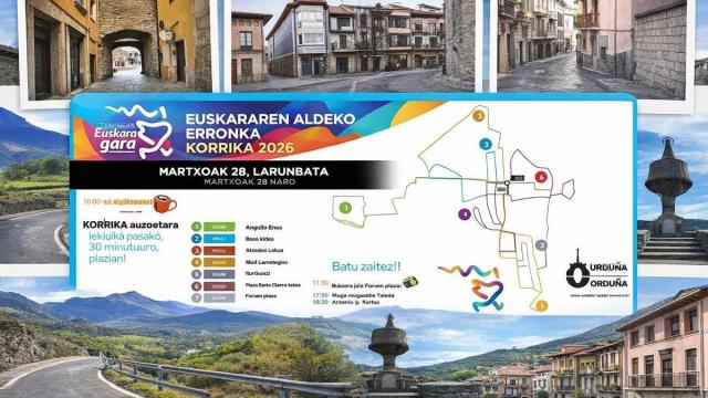 La particular Korrika de Orduña recorrerá los ocho barrios de la ciudad