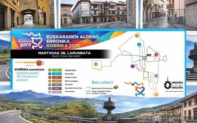 La particular Korrika de Orduña recorrerá los ocho barrios de la ciudad