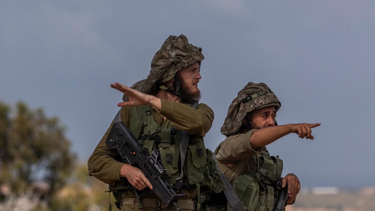 Soldados israelíes en la frontera con Gaza.