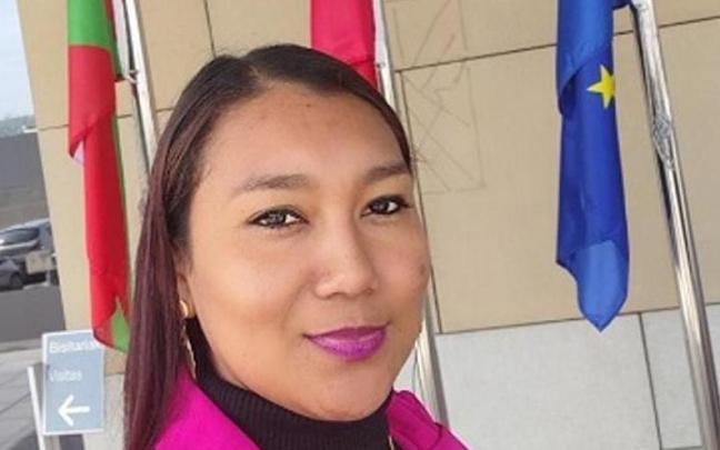 Yisela Rivera Castro, una de las activistas que permanecerá en Euskadi seis meses.