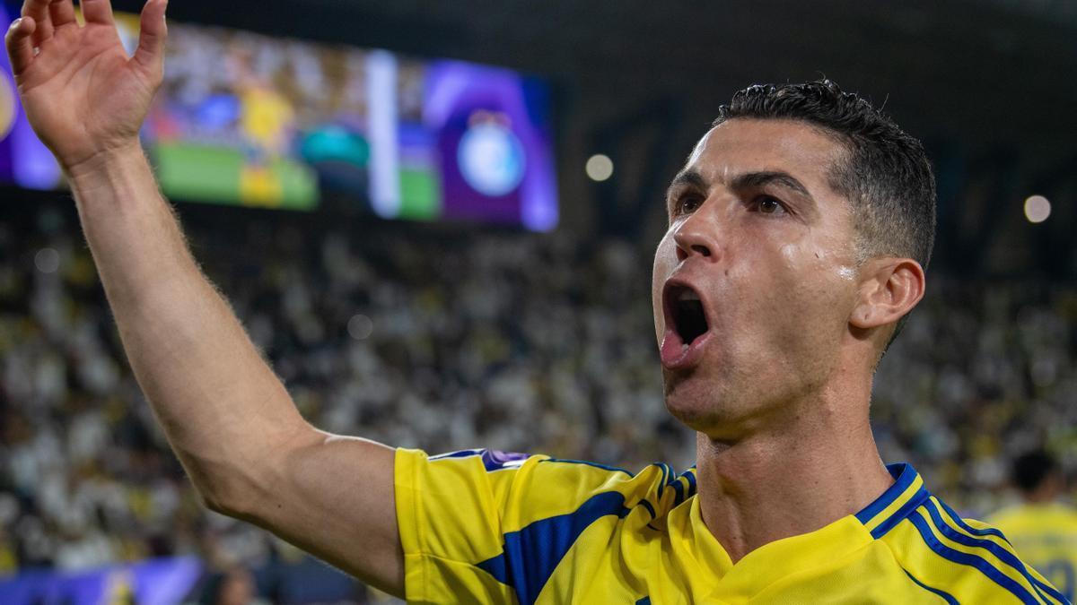 Cristiano Ronaldo celebra un tanto frente al Esteghlal
