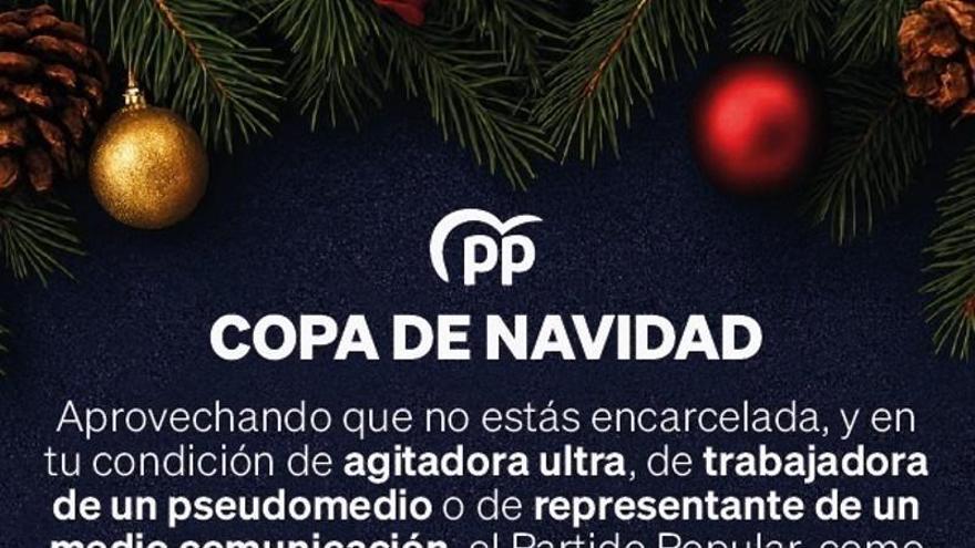 Imagen de la Copa de navidad del PP.