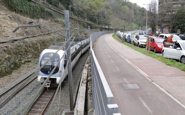 Vías del topo en la zona de Errondo, en Donostia / Iker Azurmendi Vías del topo en la zona de Errondo, en Donostia / Iker Azurmendi