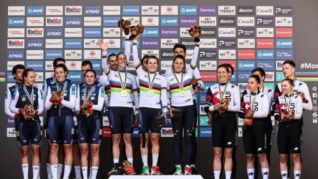 Italia celebra la victoria por delante de Francia, plata, y Suiza, bronce.