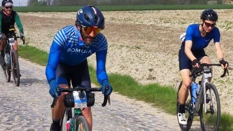 Aritz Egea, en la París-Roubaix.