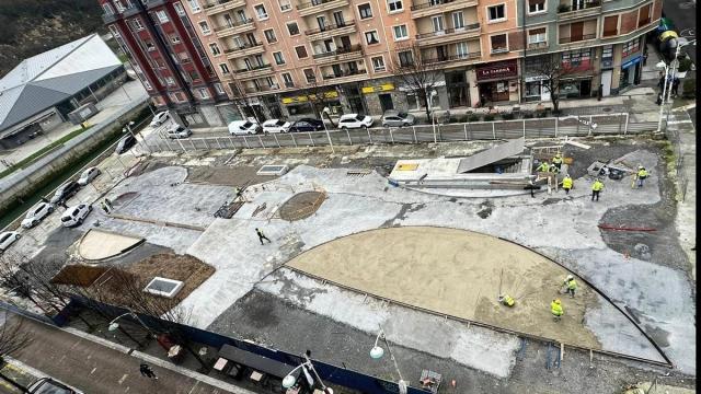 Estado actual de las obras de urbanización.