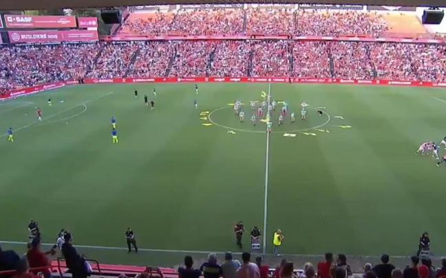 Imagen del partido entre el Nàstic y el Ceuta.