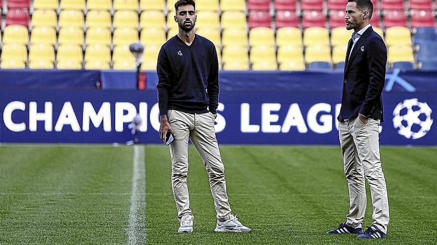 Brais Méndez y Alex Remiro, en Salzburgo
