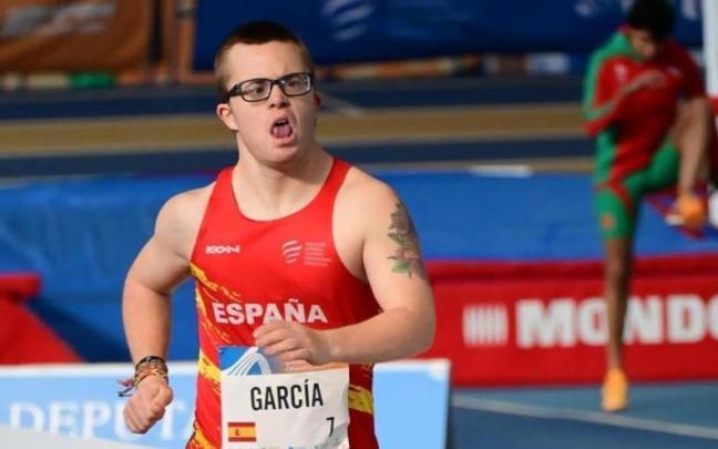 Mikel García, conocido como 'La Bala de Irala' en plena competición