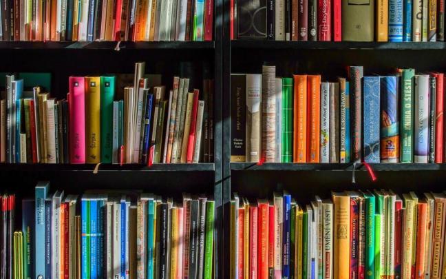 Un estantería llena de libros de todos los géneros.