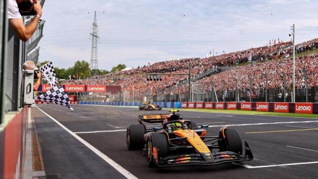 Lando Norris rueda en el Gran Premio de Hungría.