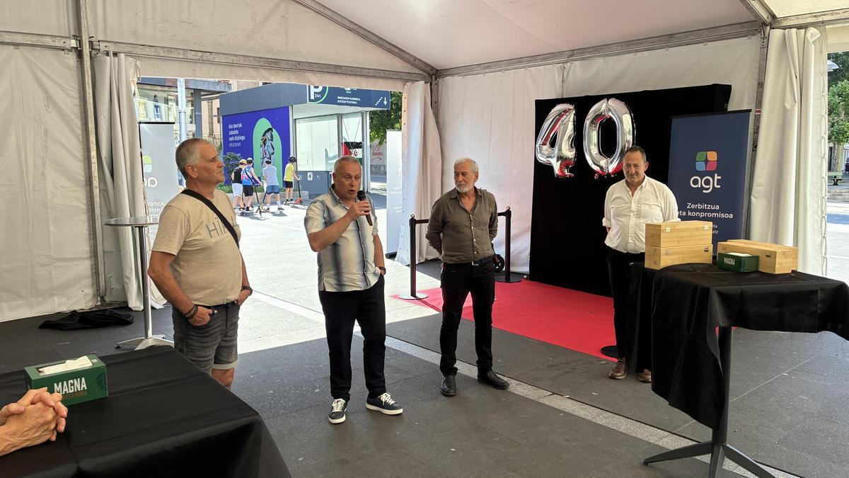 Un momento del acto celebrado en Biteri.