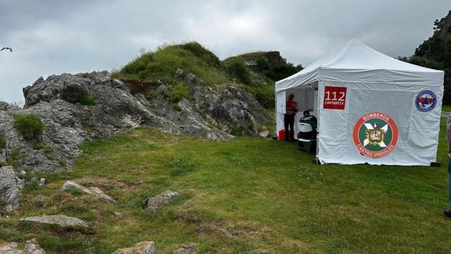 Dispositivo de búsqueda del buceador desaparecido en Castro | Fuente:Bomberos Castro Urdiales
