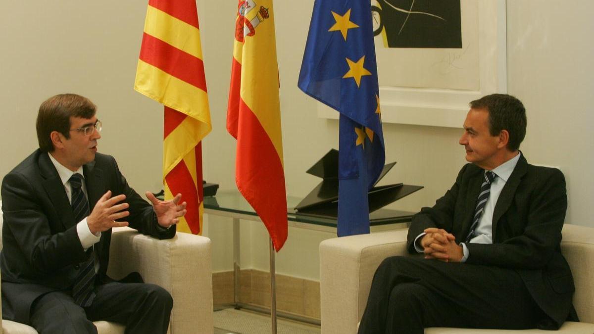 Imagen de archivo de Francesc Antich durante un encuentro en Moncloa con José Luis Rodríguez Zapatero.