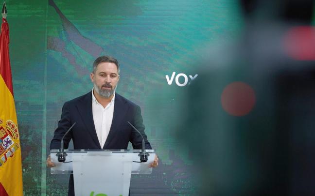 El presidente de Vox, Santiago Abascal El presidente de Vox, Santiago Abascal