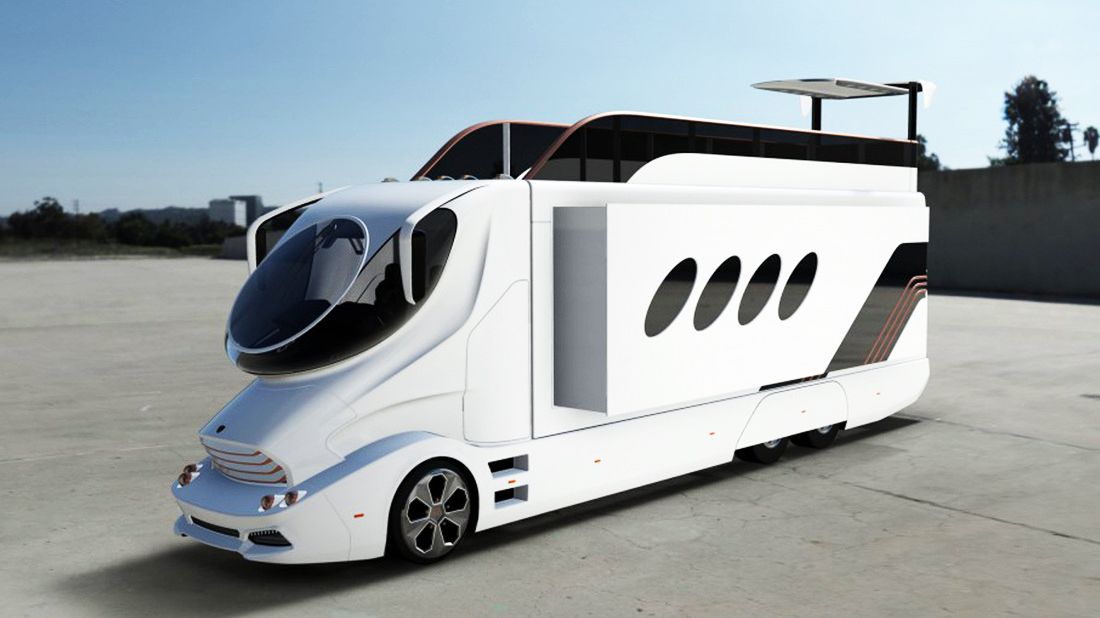 La autocaravana cuenta con un diseño muy aerodinámico.