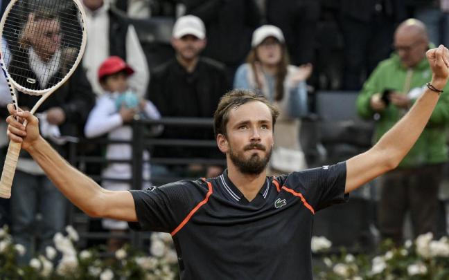 Daniil Medvedev celebra su triunfo en Roma Daniil Medvedev celebra su triunfo en Roma