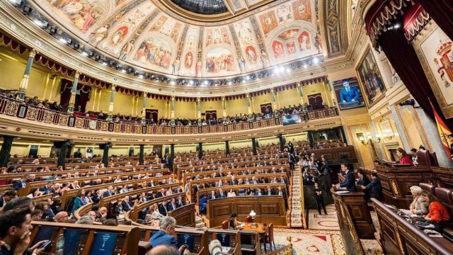 El hemiciclo del Congreso de los Diputados durante el debate de investidura de Pedro Sánchez.