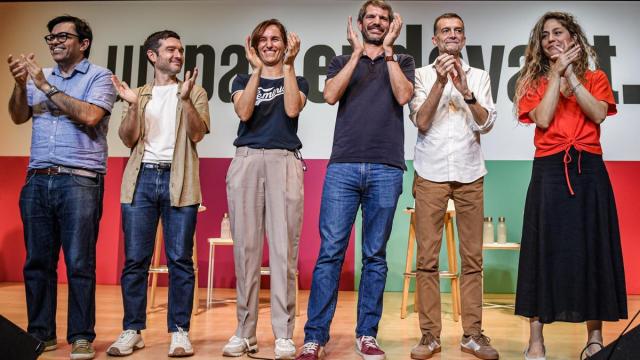 Acto de los Comuns, Más Madrid, IU y Sumar en Barcelona.