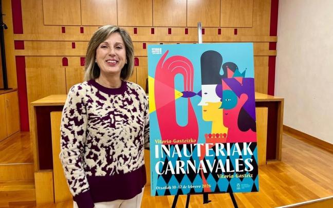 Silvia Casanova Fenollosaren kartelak iragarriko ditu 2026ko Gasteizko Inauteriak.