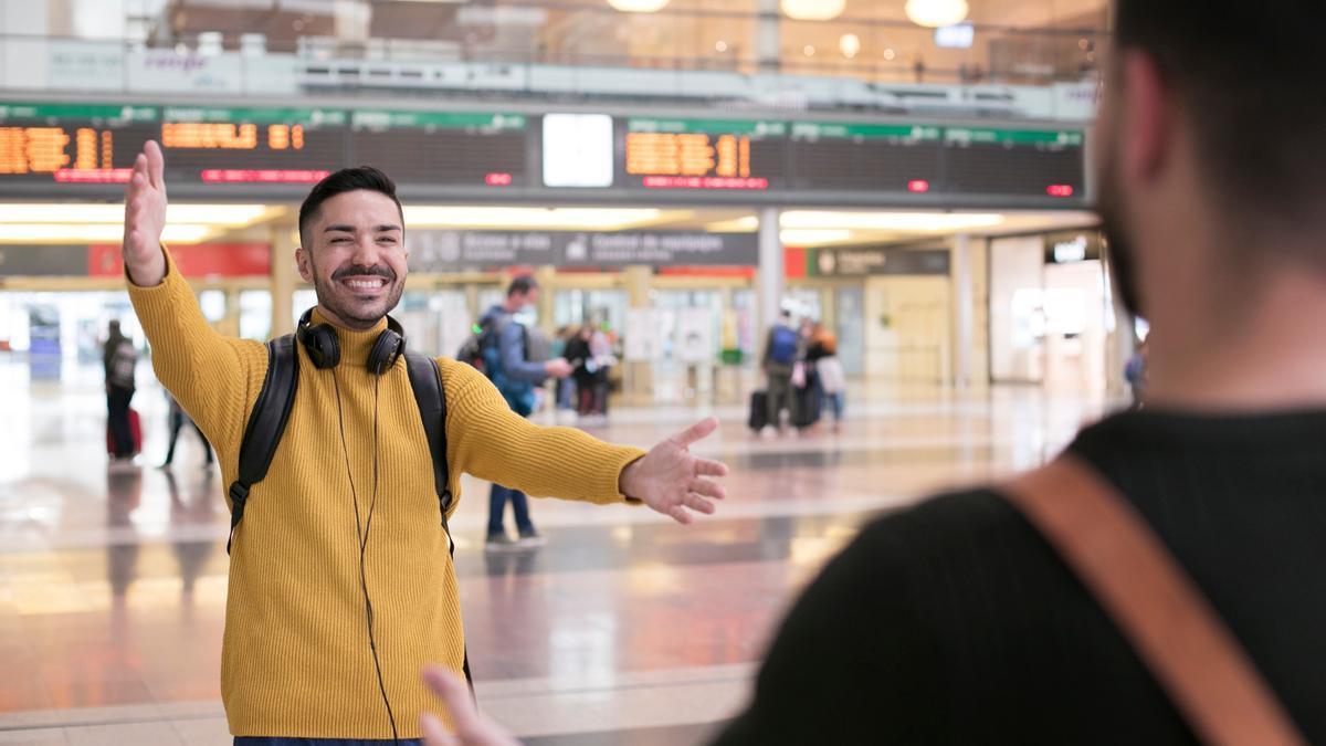 Recibimiento en el aeropuerto.