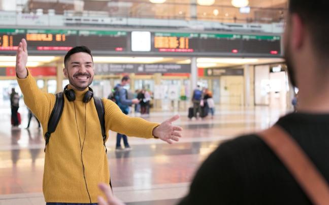 Recibimiento en el aeropuerto.