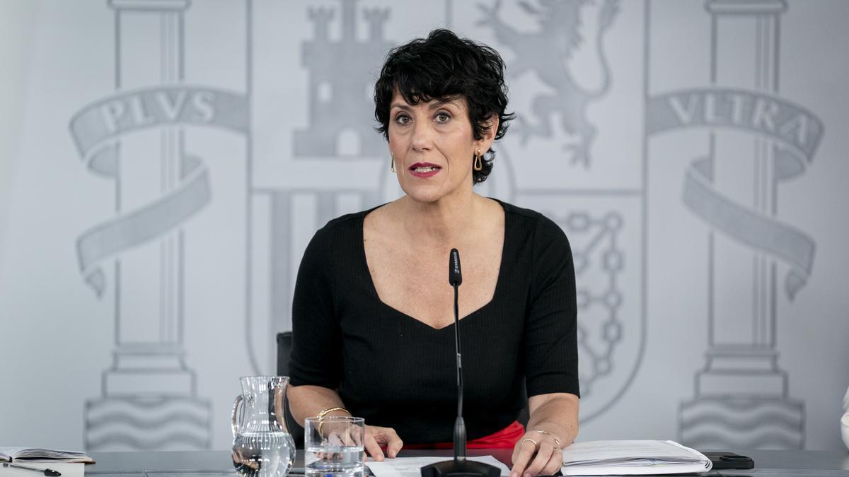 La ministra de Inclusión, Seguridad Social y Migraciones y portavoz del Gobierno, Elma Saiz.