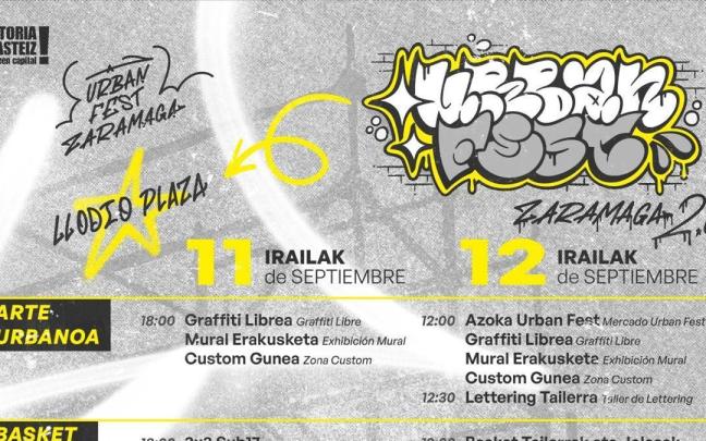 Urban Fest Zaramagaren bigarren edizioak gazteentzako doako 30 bat jarduera eskainiko ditu asteburuan Gasteizen.