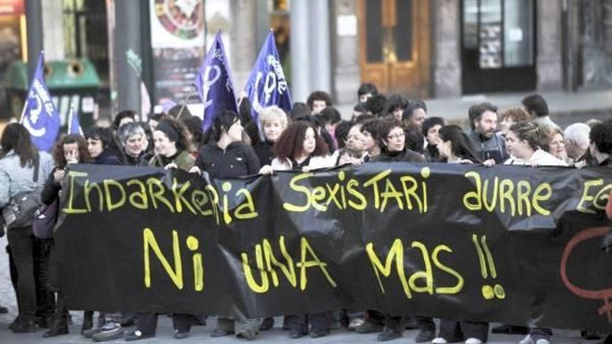 Concentración contra la violencia machista, en una imagen de archivo.