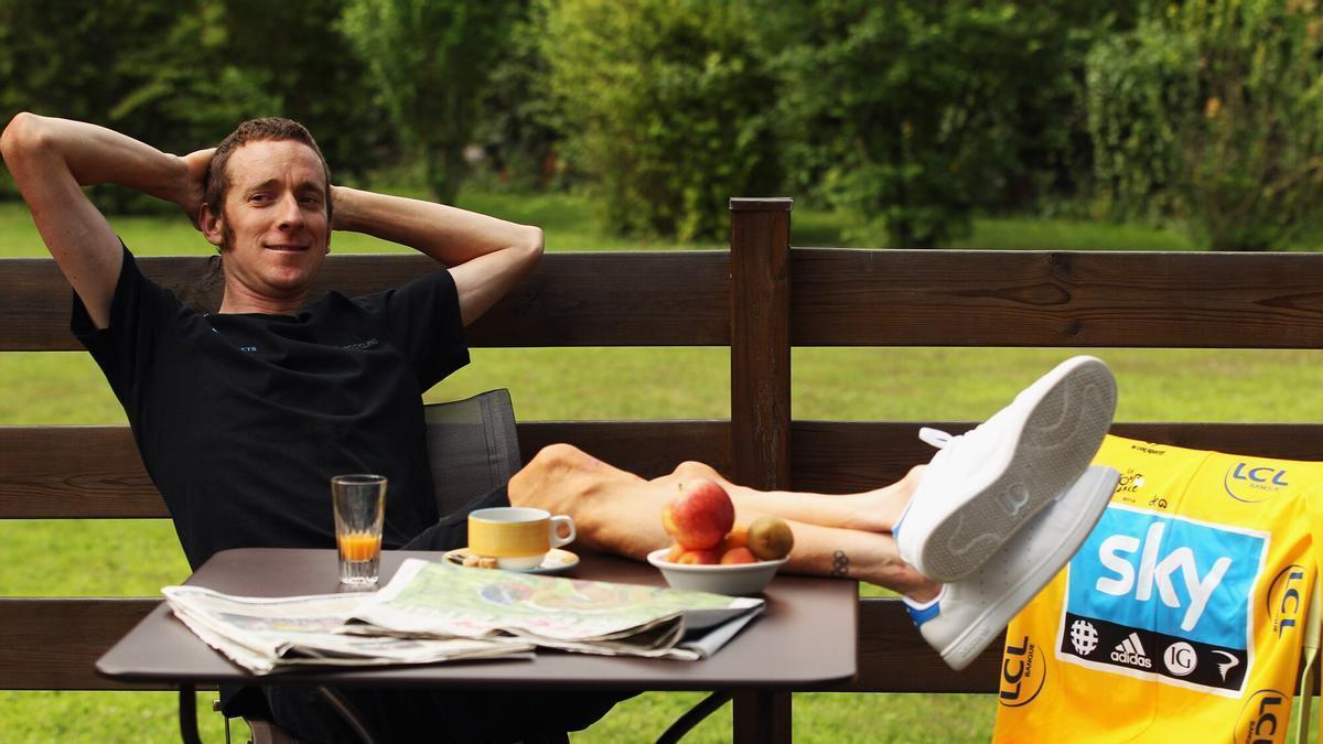 Bradley Wiggins, en un día de descanso del Tour que conquistó en 2012.