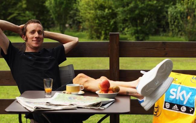 Bradley Wiggins, en un día de descanso del Tour que conquistó en 2012.