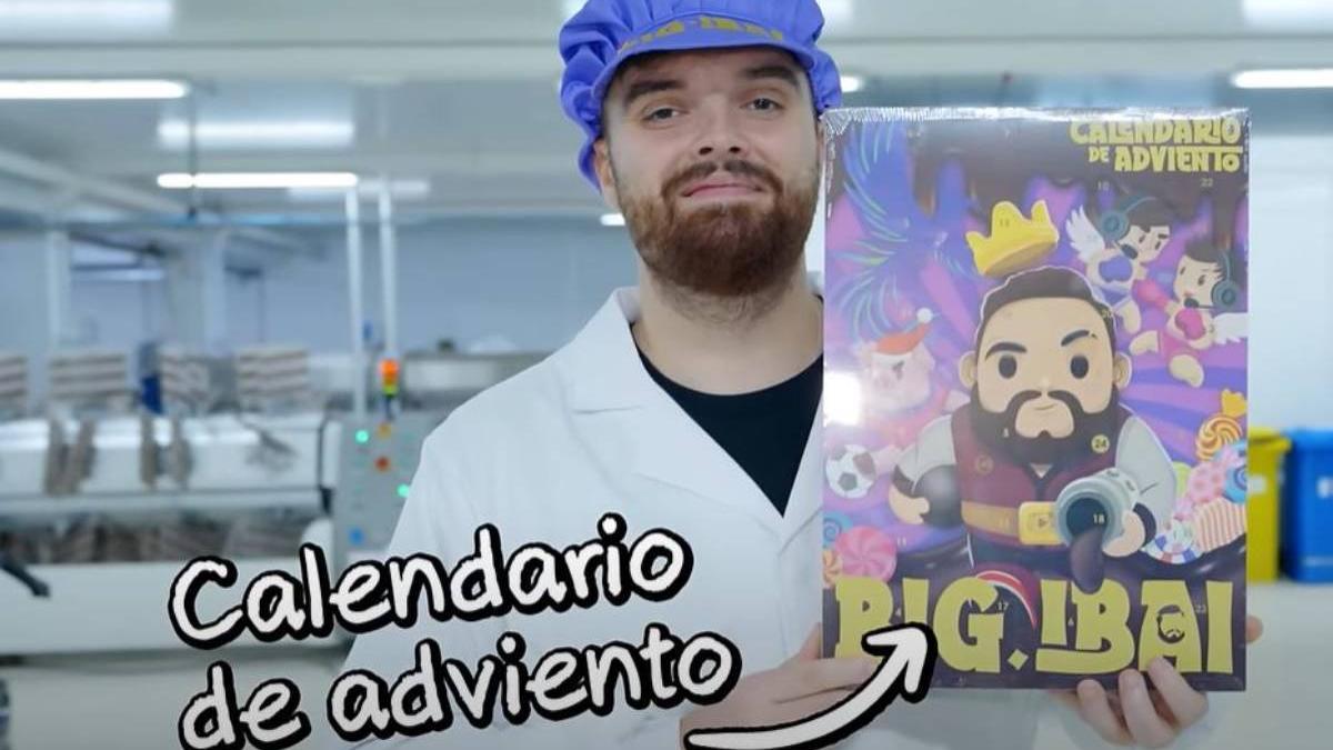 Ibai Llanos presentando su calendario de adviento