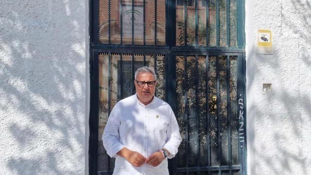 Antonio Navarro en el centro de San Francisco de Asís de Torremolinos.