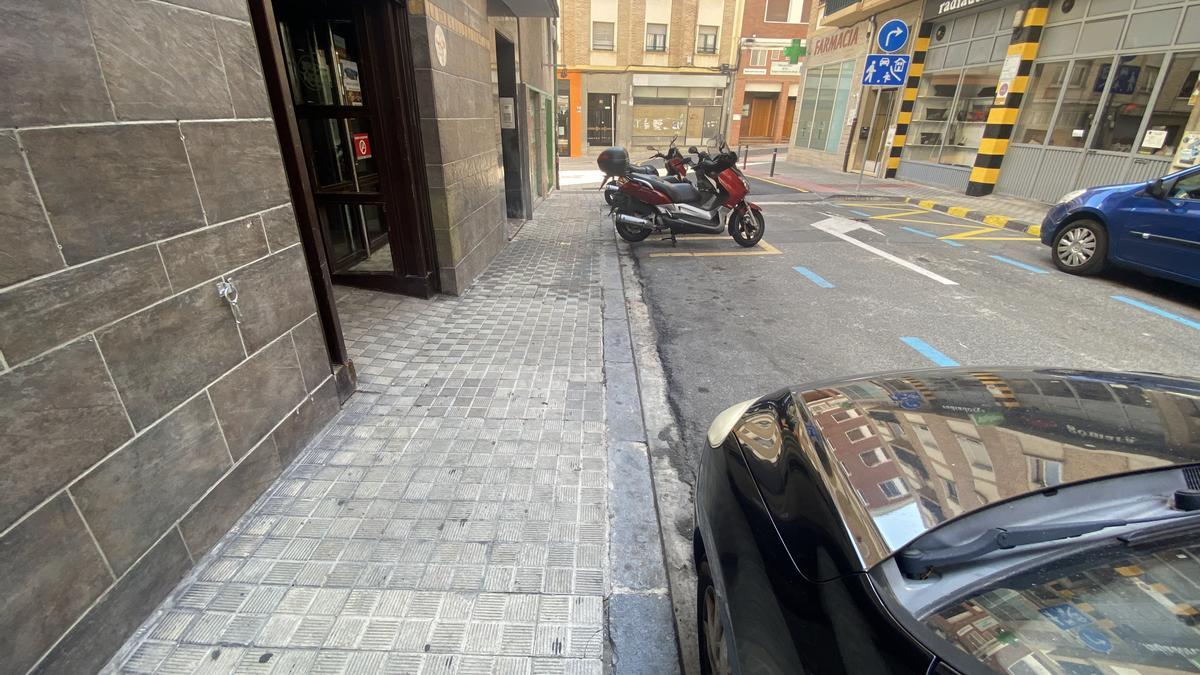 Acera en la que se produjo la agresión.